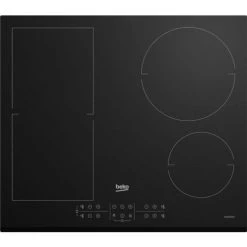 Beko HII64202FMT Table De Cuisson 7200W 4 Foyers ArrĂȘt Automatique Digital...