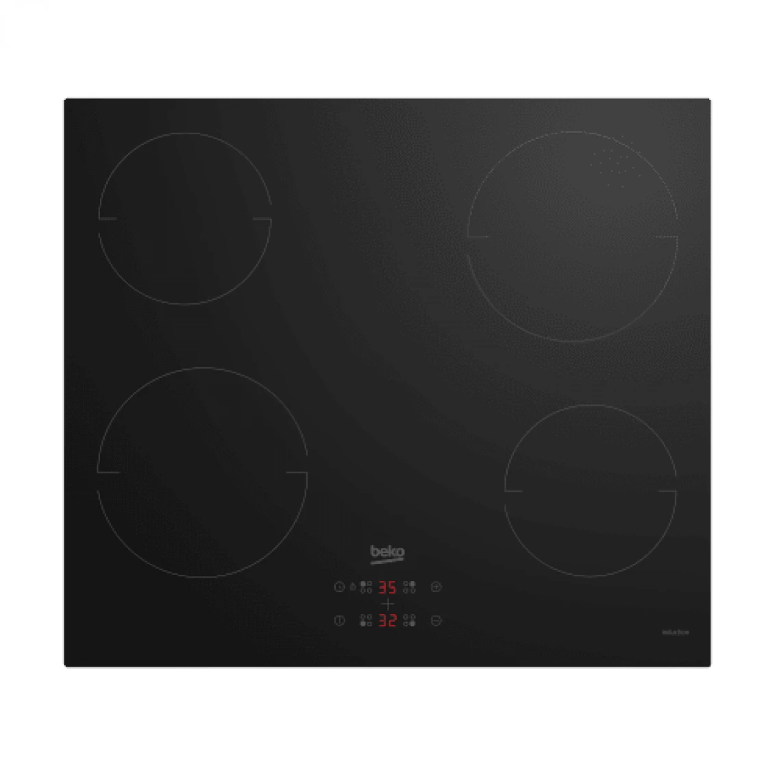 Beko HII64401MT Table De Cuisson 7400W 240V 4 Foyers Digitale Tactile Noir