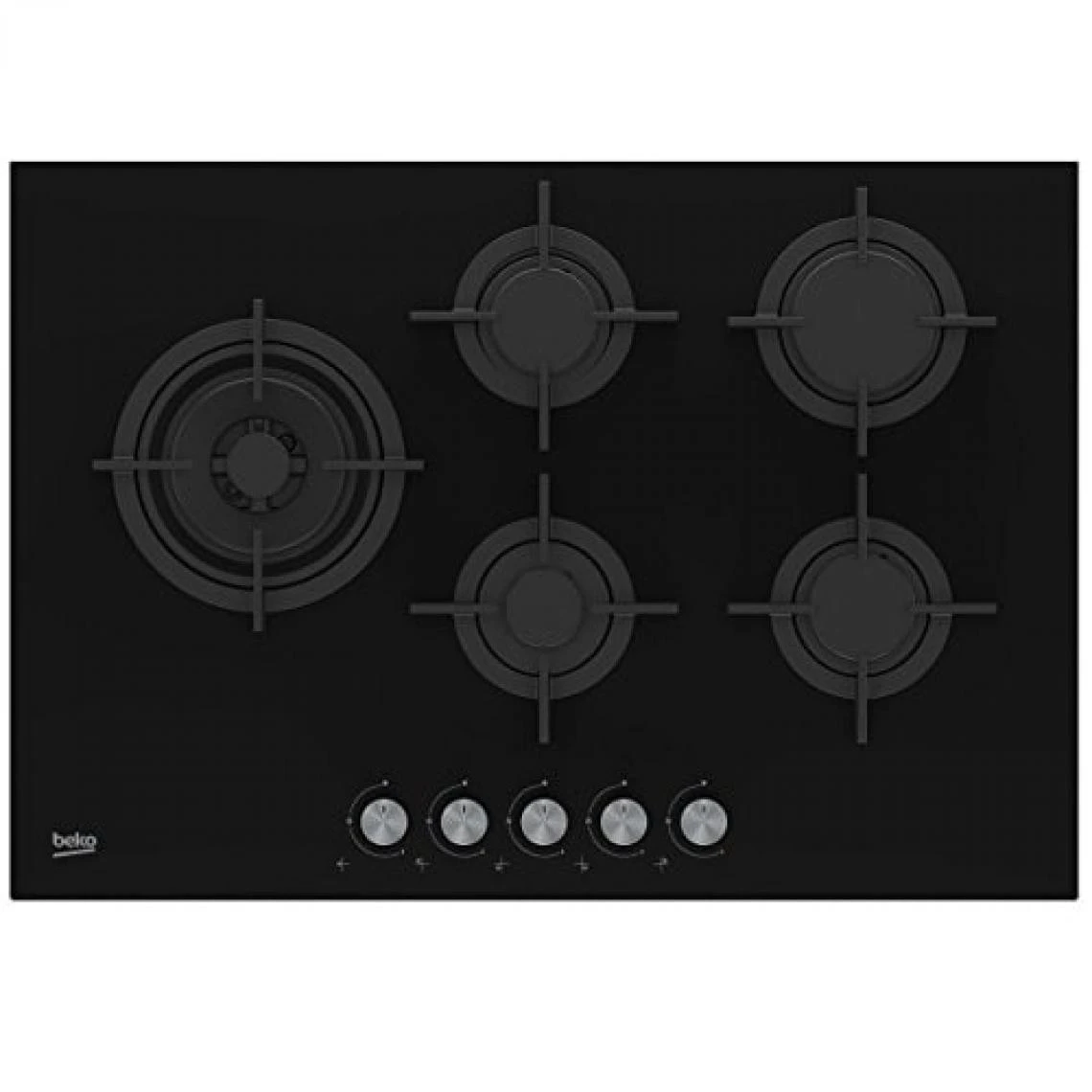 Beko HILL 75222 S Plaque De Cuisson Intégrée Gaz En Verre Et Fonte Noir – Image 5