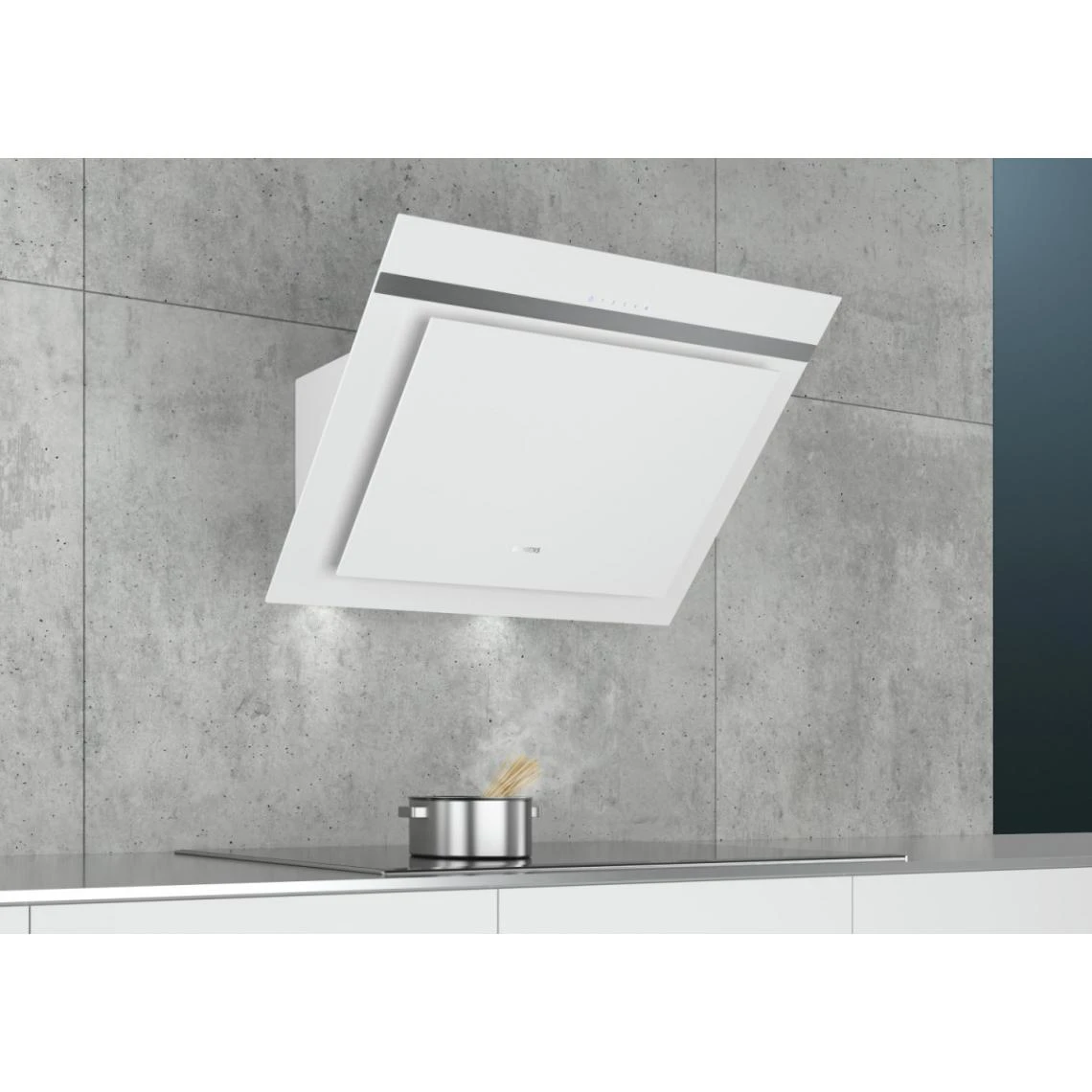 Hotte Décorative Inclinée 80cm 680m3/h Blanc - Lc87khm20 - SIEMENS – Image 2