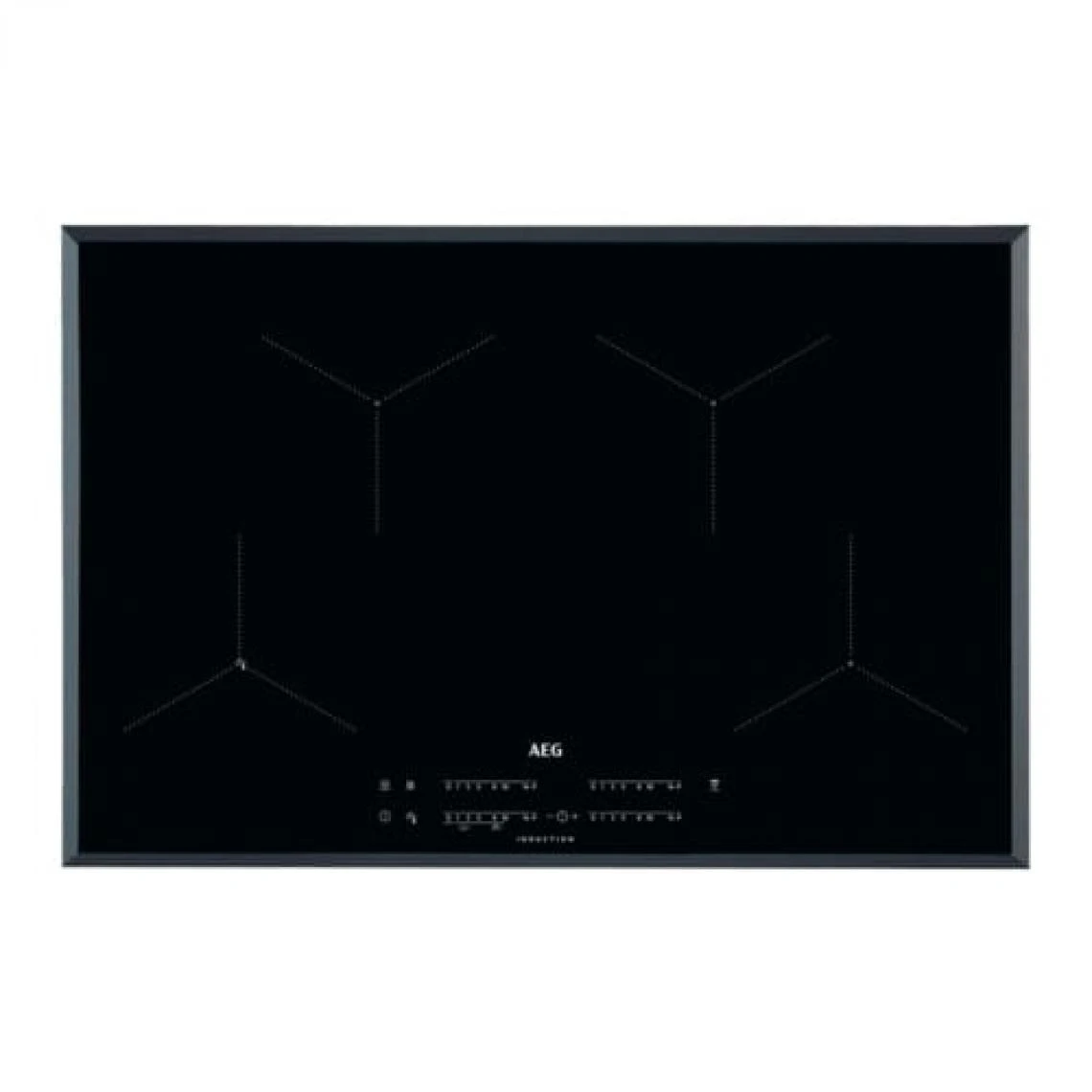 AEG IAE84431FB Table De Cuisson 3200W 4 Foyers Câble Électrique Verre No...