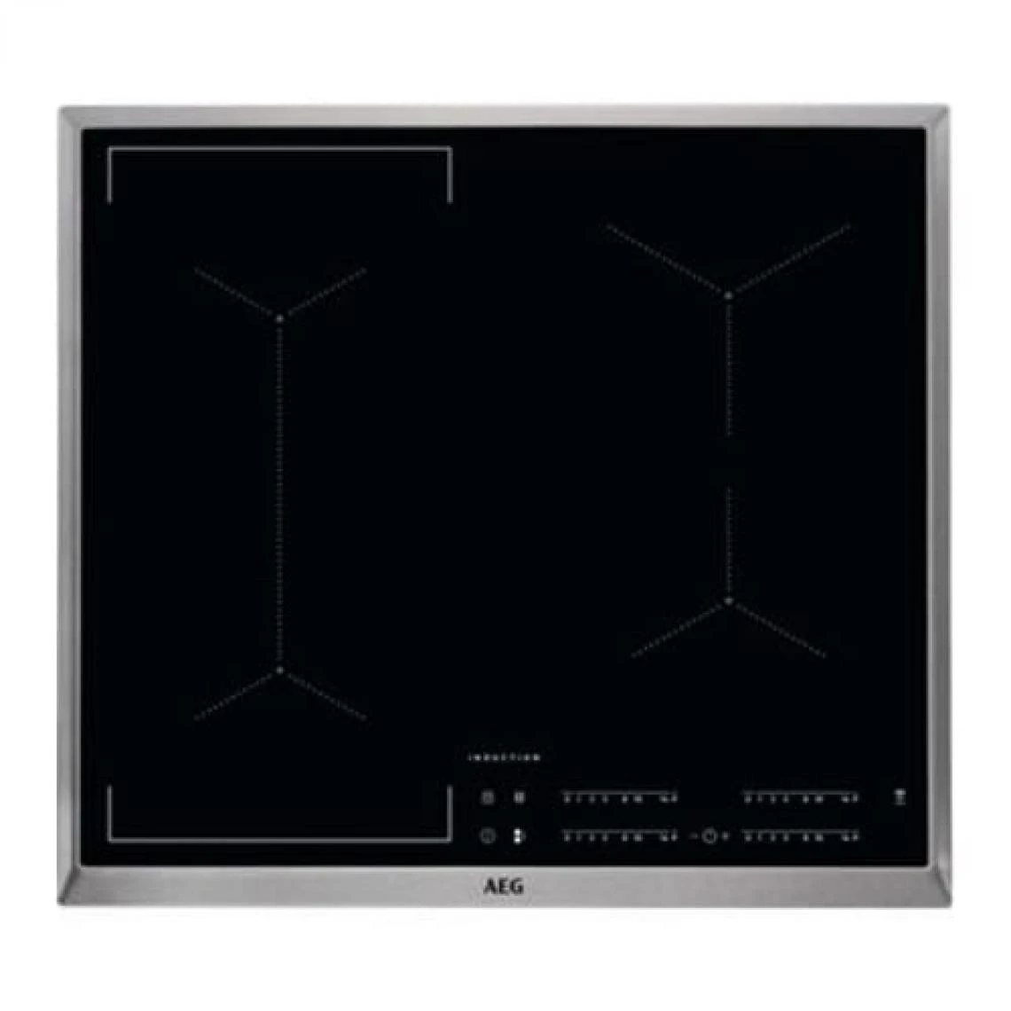 AEG IKE64441XB Plaque Induction 2300W Électronique Acier Inoxydable Noir