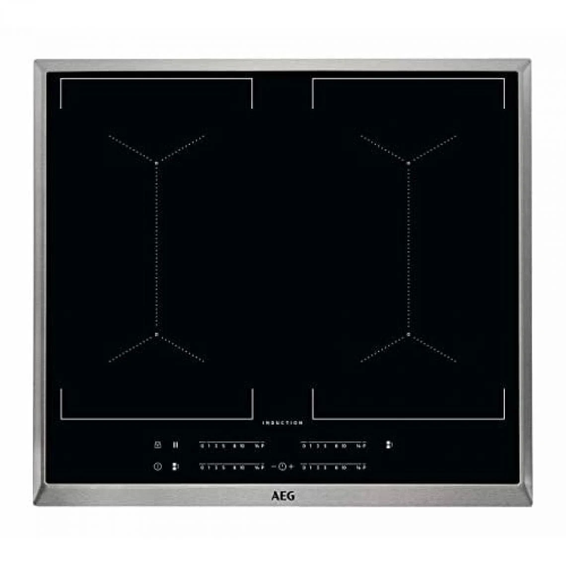AEG IKE64450XB Plaque Induction Détection De Casserole 60cm 7350W 4 Foyer...