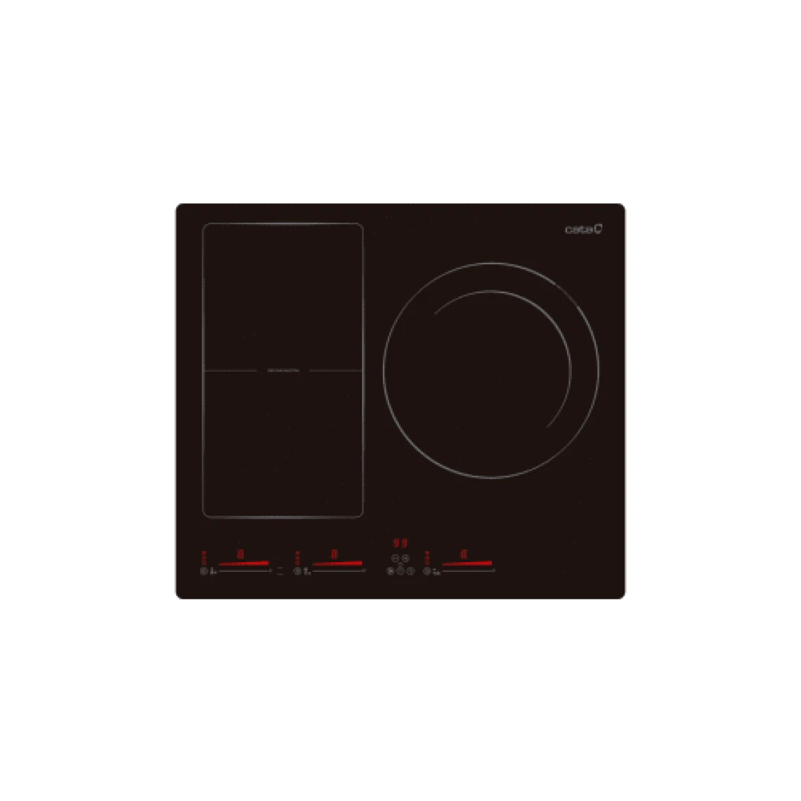 Cata INSF 6011 BK Table De Cuisson Câble Électrique 7000W 3 Foyers Céram...
