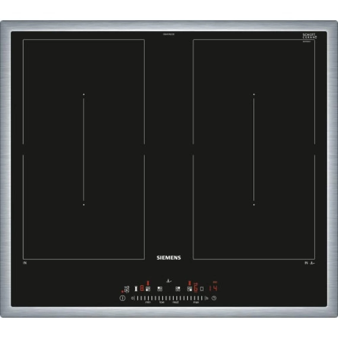Siemens IQ500 Table De Cuisson 7400W 220V Fonction Boost Digitale Tactile 4 Fo...