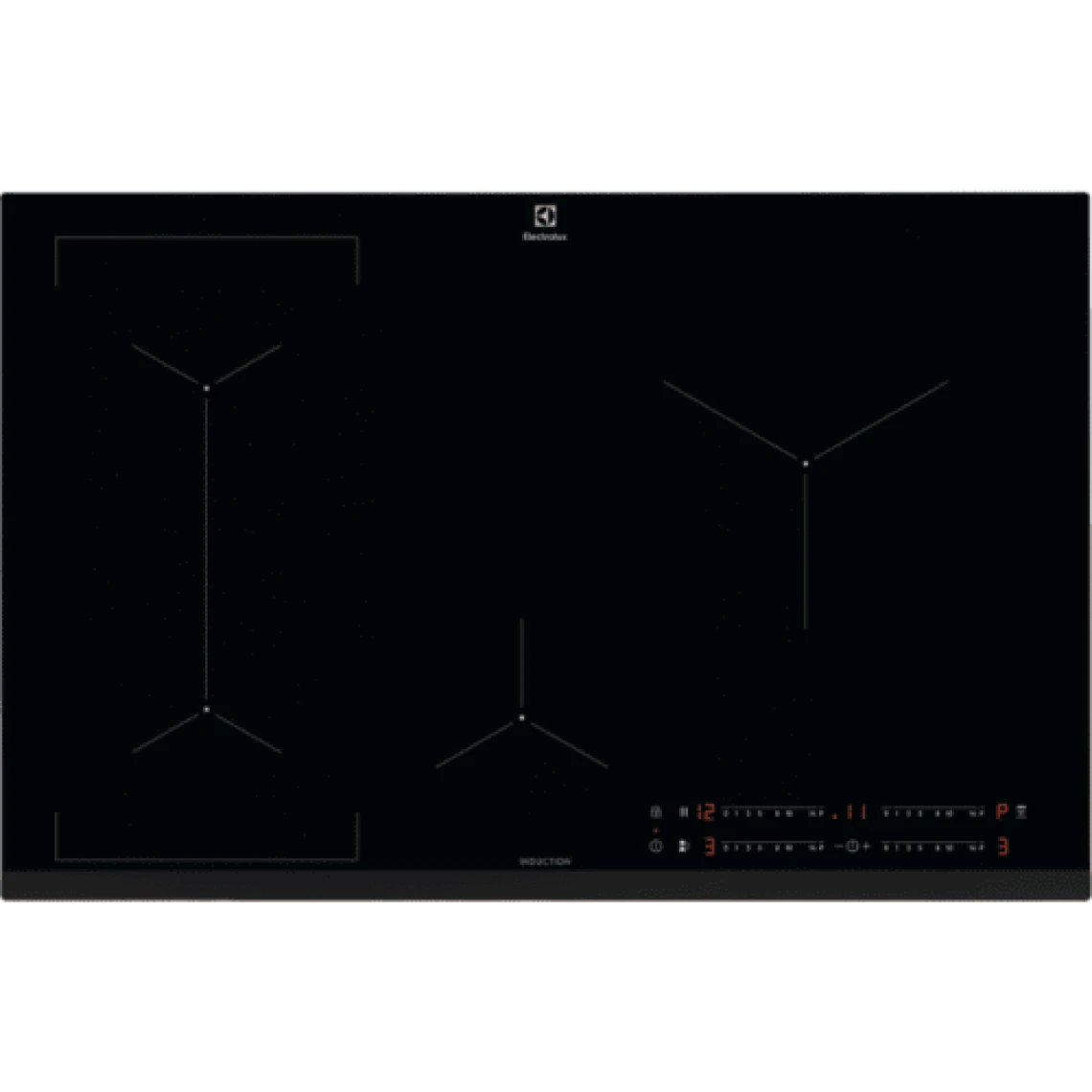 Electrolux LIL83443 Table De Cuisson 80cm 4600W 4 Foyers Vitrocéramique Noir