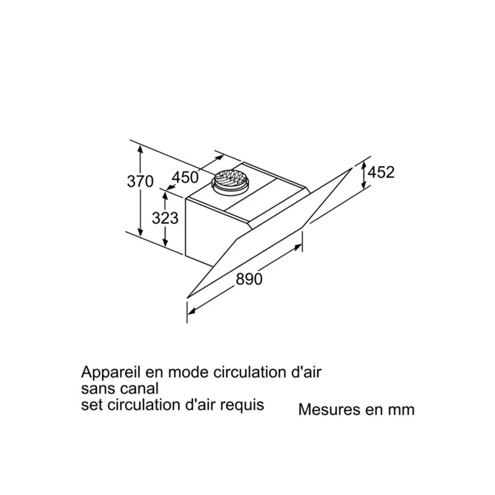 Hotte Décorative Inclinée 90cm 680m3/h Noir - D95ihm1s0 - NEFF – Image 5