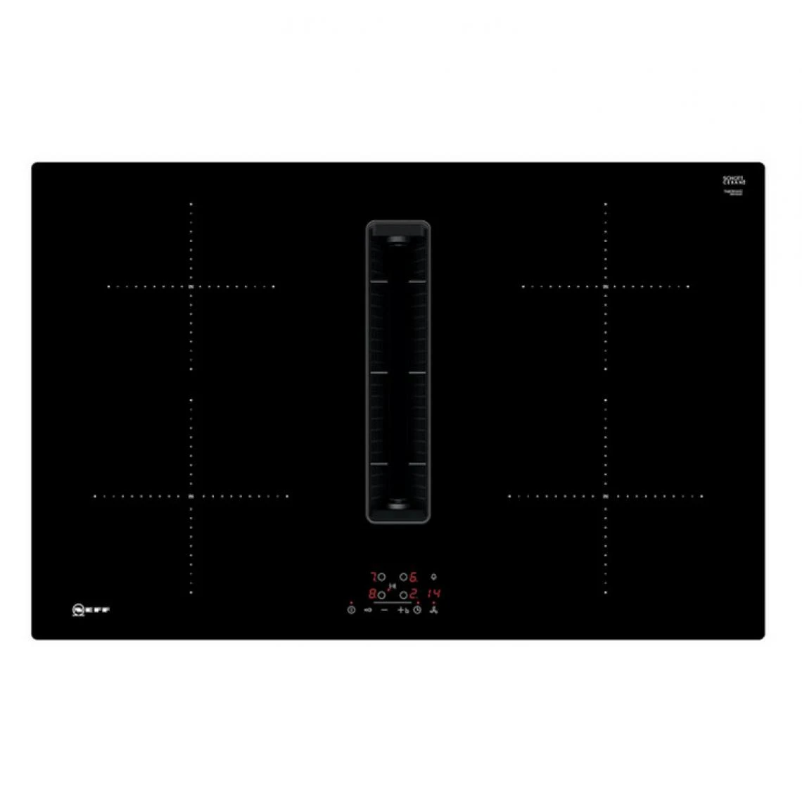NEFF Table De Cuisson Aspirante Induction 80cm 4 Feux 7400w Noir - T48cb1ax...