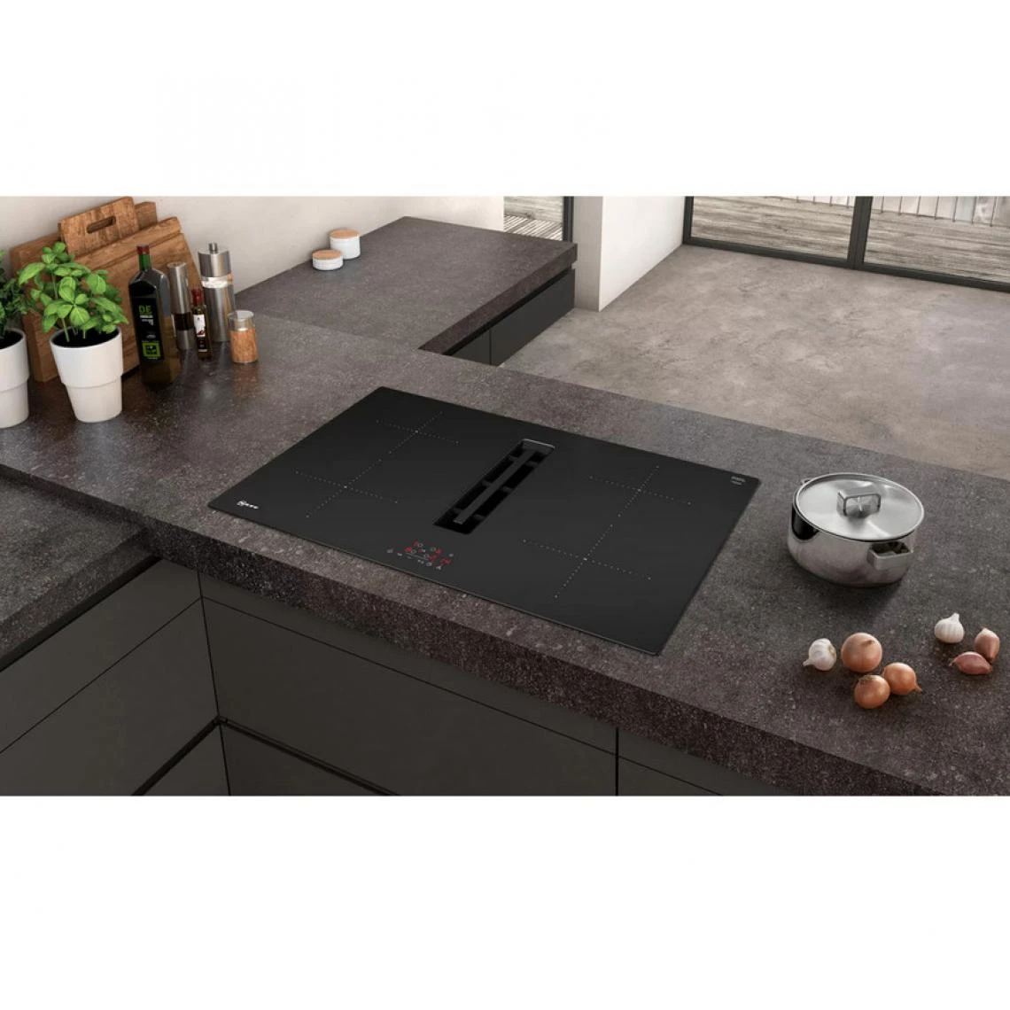 NEFF Table De Cuisson Aspirante Induction 80cm 4 Feux 7400w Noir - T48cb1ax... – Image 2