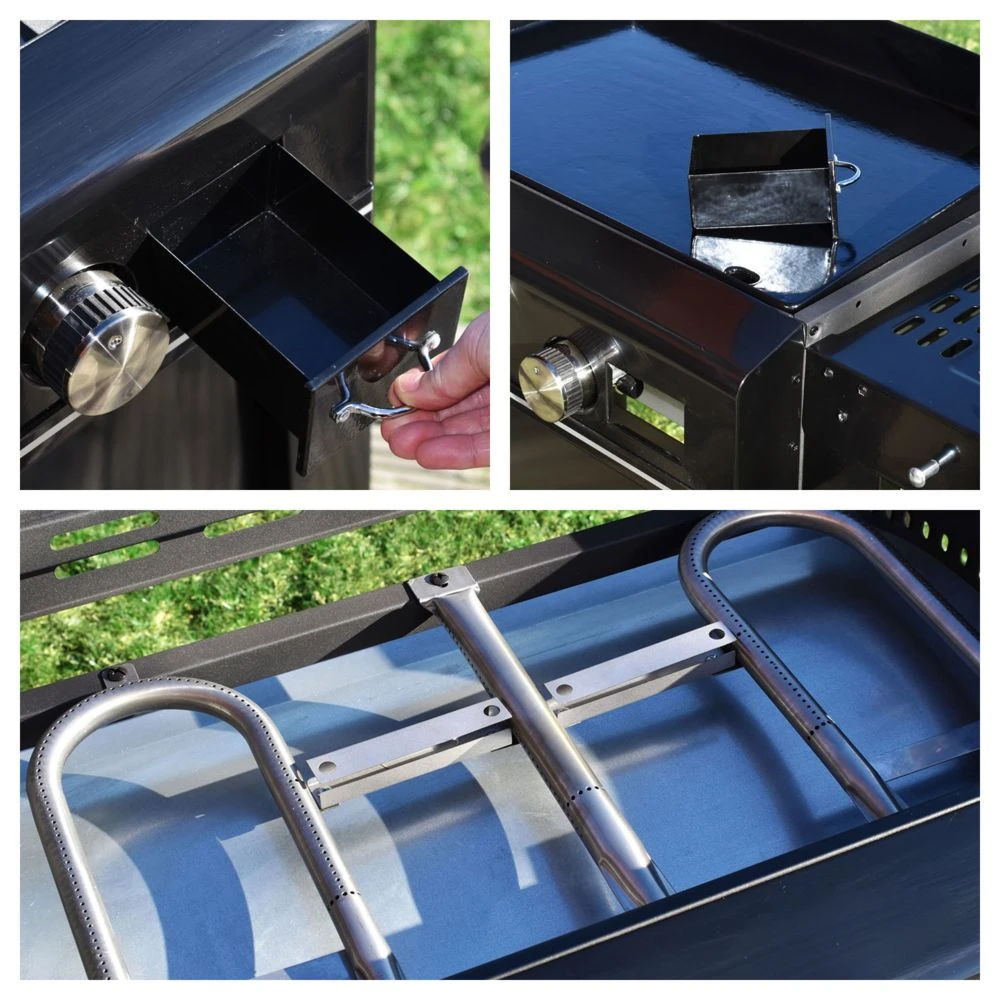 Cook In Garden Cook'in Garden - Plancha Au Gaz En Fonte émaillée Sur Chariot FINEST... – Image 3