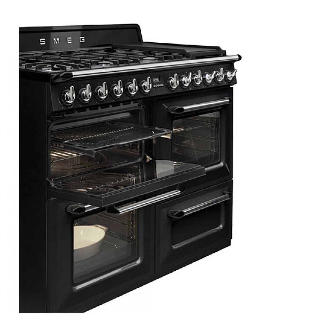 Piano De Cuisson SMEG TR4110BL1 7 Foyers Noir – Image 3
