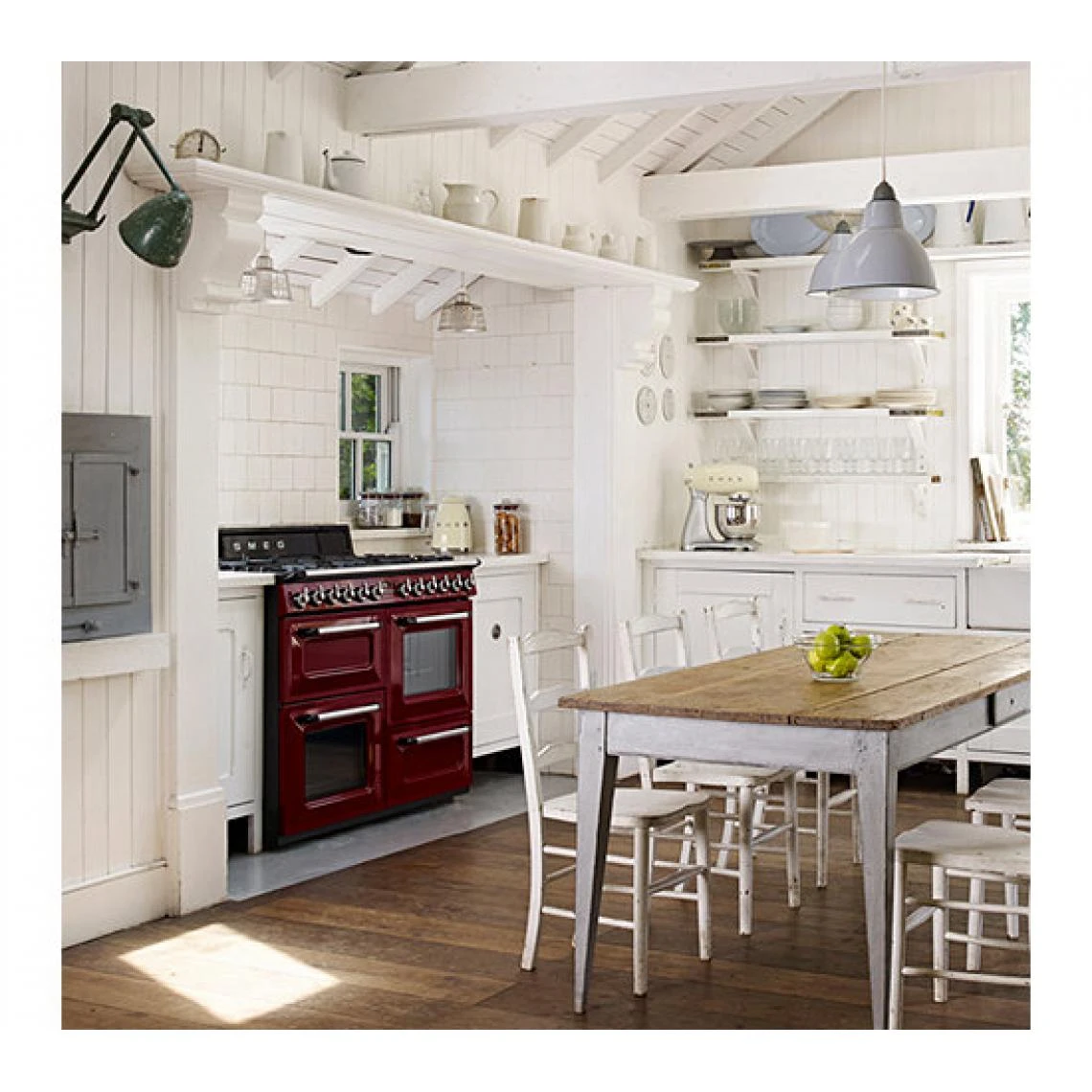 Piano De Cuisson SMEG TR4110RW1 7 Foyers Bordeaux – Image 2