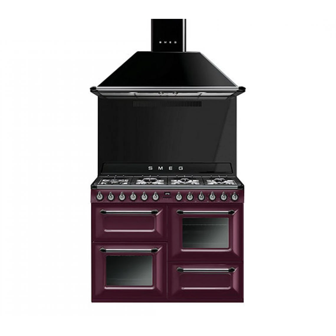 Piano De Cuisson SMEG TR4110RW1 7 Foyers Bordeaux – Image 4