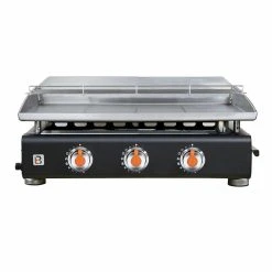 Plancha Au Gaz BRASERO Silvia II G - 3 Brûleurs - 67 X 34 Cm - Inox, ...