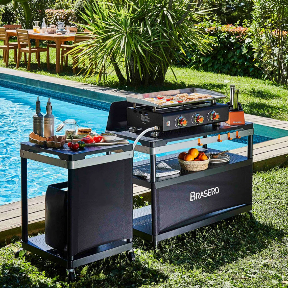 Plancha Au Gaz BRASERO Silvia II G - 3 Brûleurs - 67 X 34 Cm - Inox, ... – Image 3