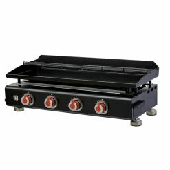 Plancha Au Gaz BRASERO Silvia II G - 4 Brûleurs - 84 X 34 Cm - Acier,...