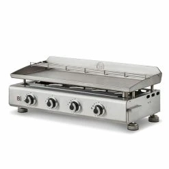 Plancha Au Gaz BRASERO Silvia II G Inox - 4 Brûleurs - Surface De Cui...