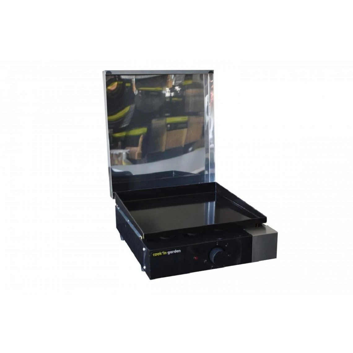 Cook In Garden Plancha Electrique En Fonte Émaillée Avec Capot De Protection - FINE... – Image 2