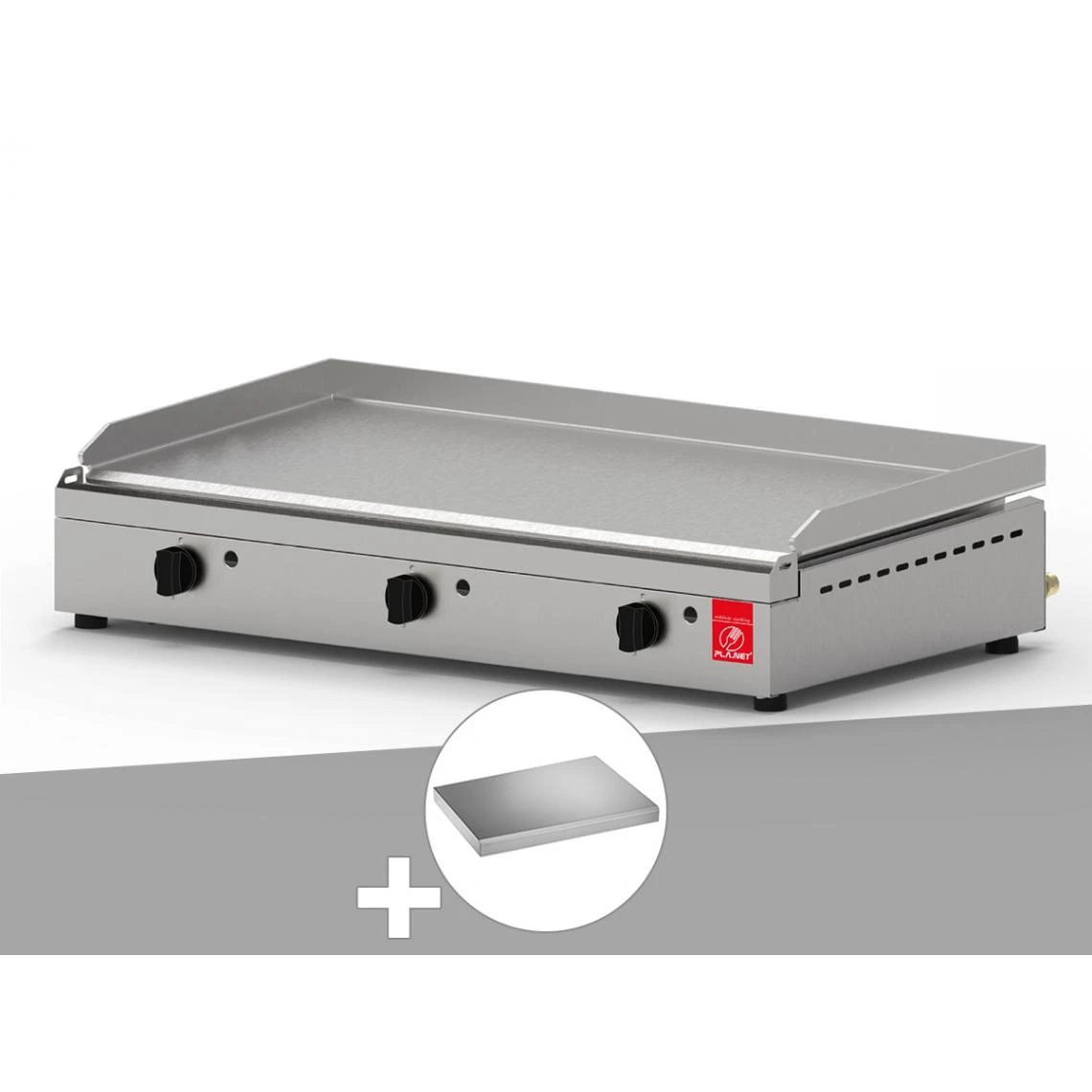 Planet Plancha En Inox Avec Couvercle Amovible Alfa 60 Cm.