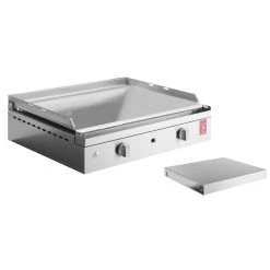 Planet Plancha En Inox Lisse Avec Couvercle Chef 55 Cm.
