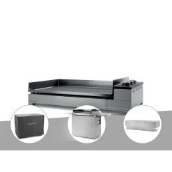 Forge Adour Plancha Gaz Premium 75 Inox Avec Couvercle, Chariot Et Housse - FORGE ...