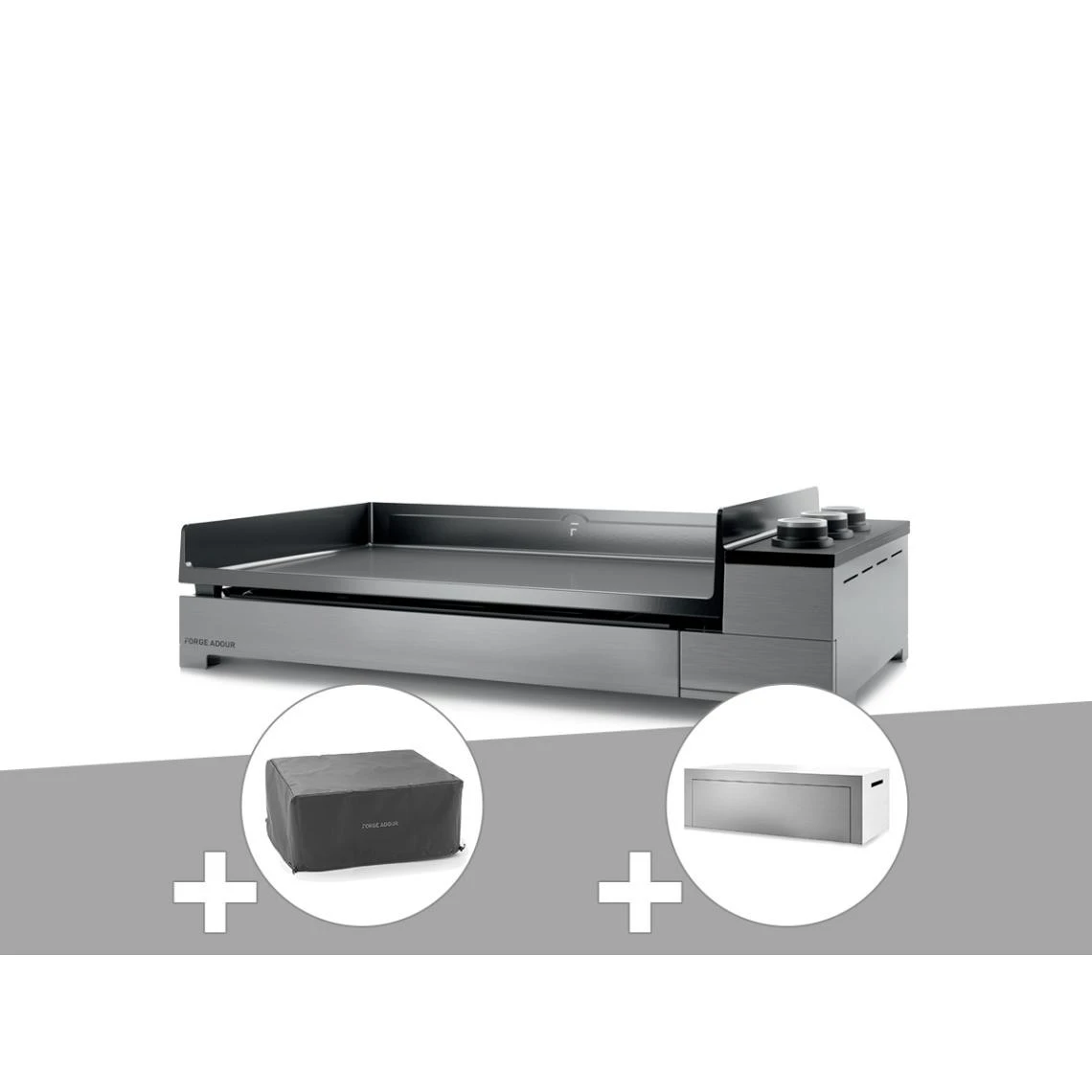 Forge Adour Plancha Gaz Premium 75 Inox Avec Housse Et Couvercle Pour Plancha - FO...