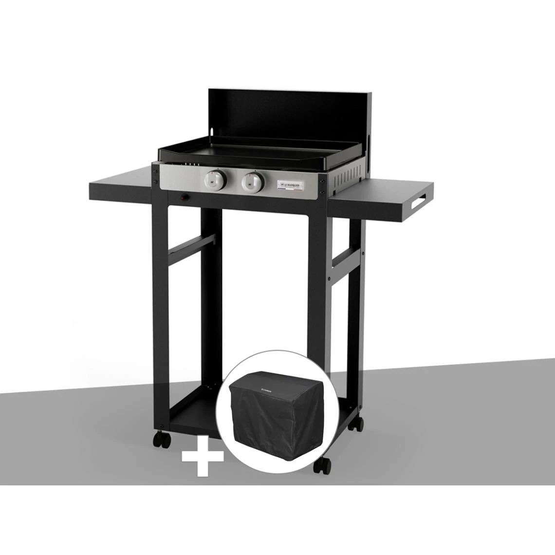Le Marquier Plancha Gaz Sur Chariot La Plancha Française 250 Duo Edition Avec Hou...