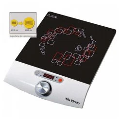 Totalcadeau Plaque à Induction 2000 W Avec Minuterie 39,7 X 30 Cm Noir Gris (1 Fo...