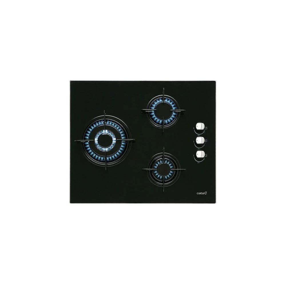 Plaque Au Gaz Cata CIB6021BK 60 Cm Noir (3 Cuisinière)
