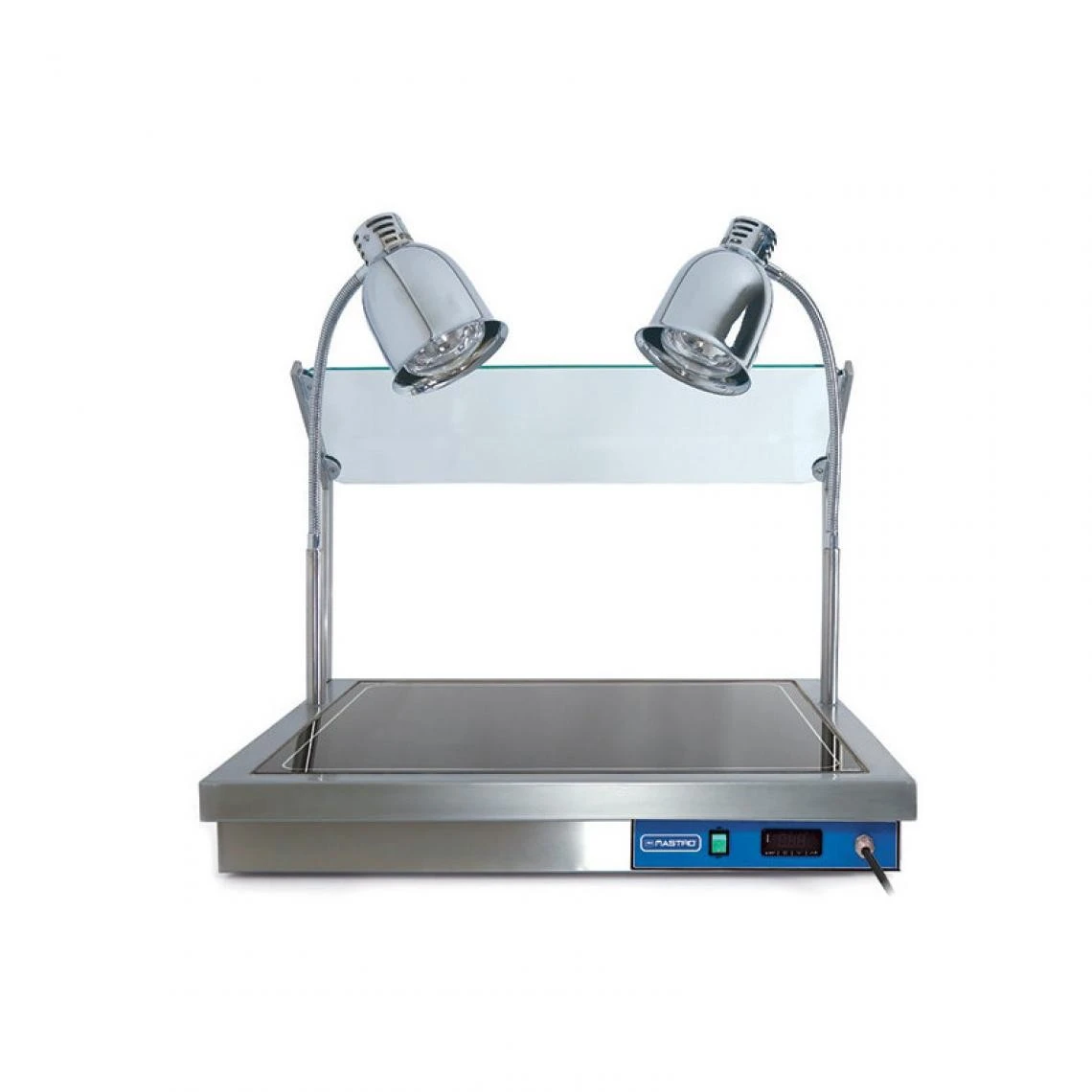 Materiel Chr Pro Plaque Chauffante Avec Verre Frontal, 3x GN 1/1 Avec 2 Lampes Halogèn...