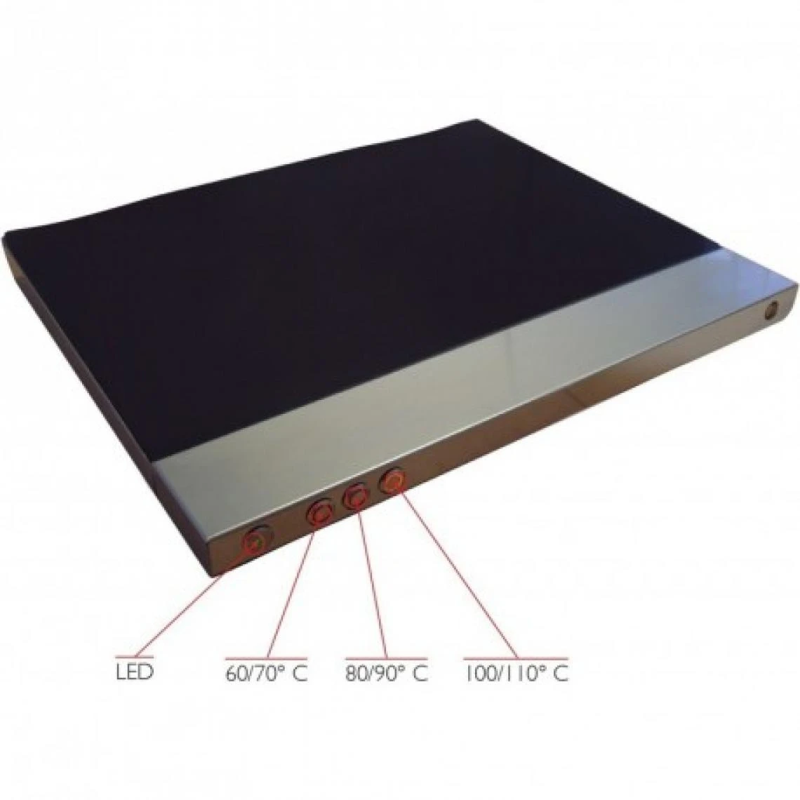 Plaque Chauffante Vitrocéramique - 600 X 400 - Bords Droits - Sofraca... – Image 2