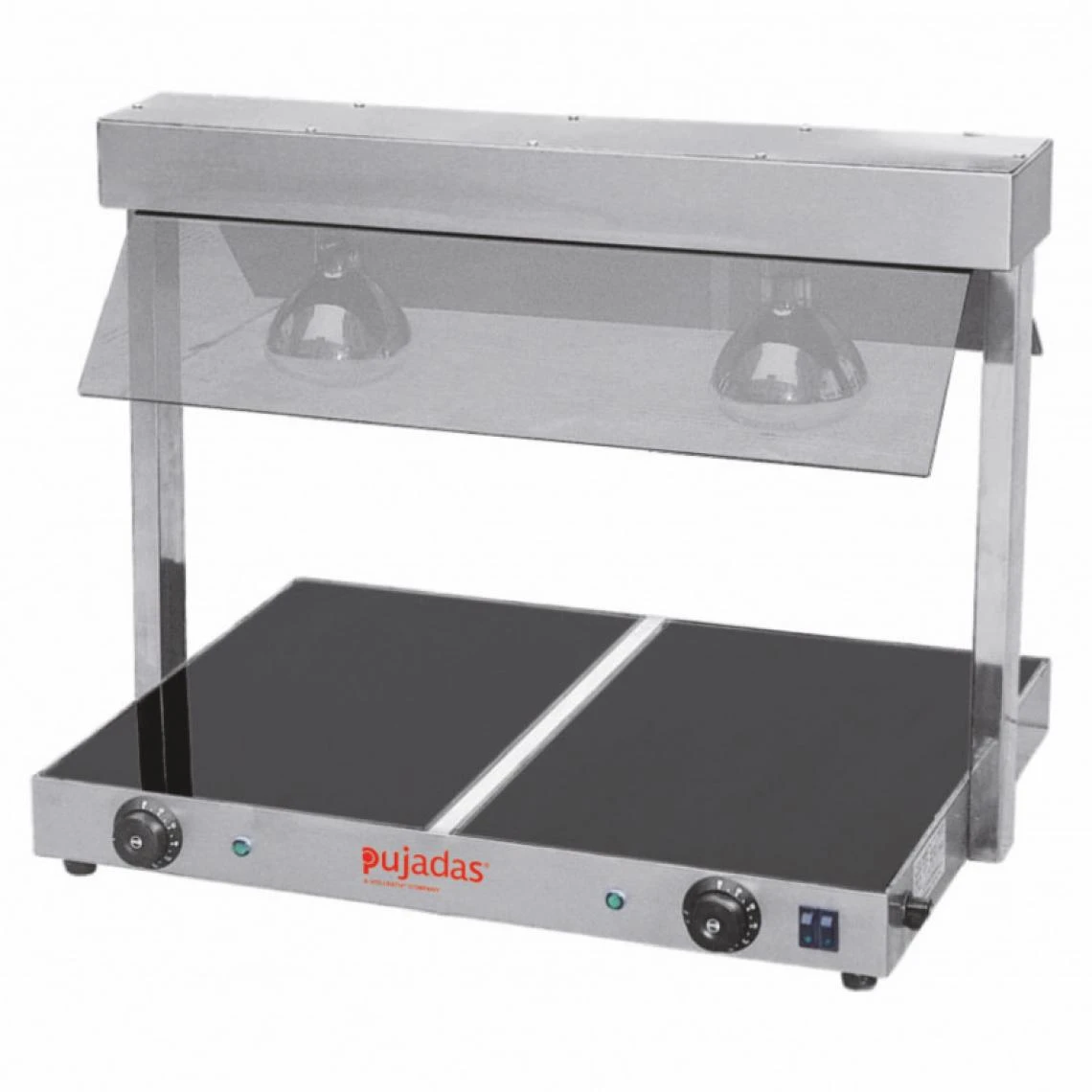 Plaque Chauffante Vitrocéramique Avec 2 Lampes Chauffantes - Pujadas ...