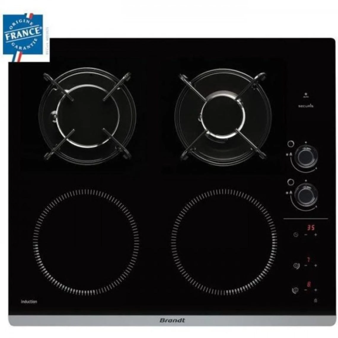 Plaque De Cuisson Mixte - GAZ - Electrique +[ BRANDT BPI6413BM - Indu...