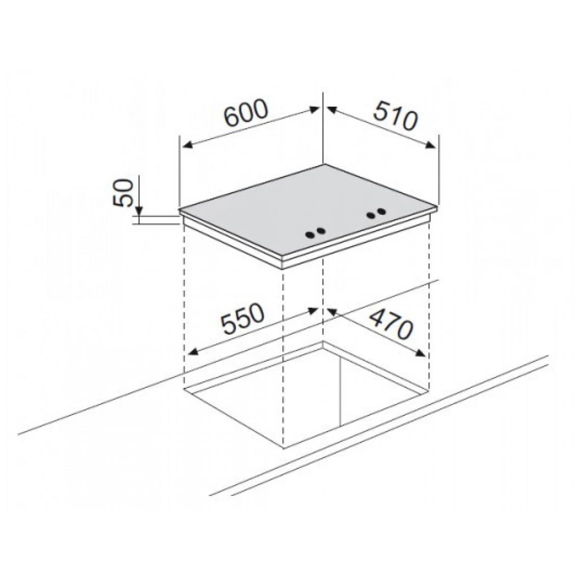 Airlux Plaque Gaz AV685HWH – Image 2
