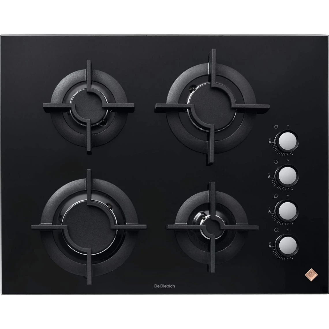 Table Verre Gaz 65cm Noir - Dpg7640b - DE DIETRICH