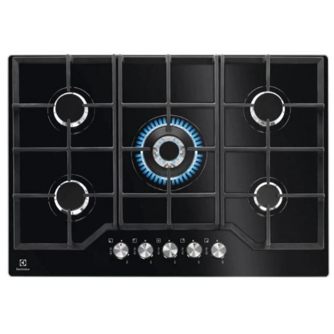 Electrolux Table De Cuisson Gaz 74cm 5 Feux 10900w Verre Noir - Kgg7536k - ELECTR...