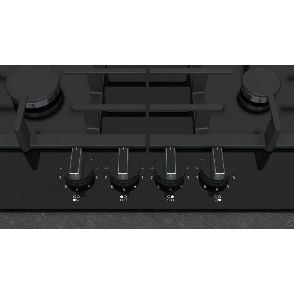 Table Verre Gaz 60cm 4 Feux Noir - T26cs49s0 - NEFF – Image 2