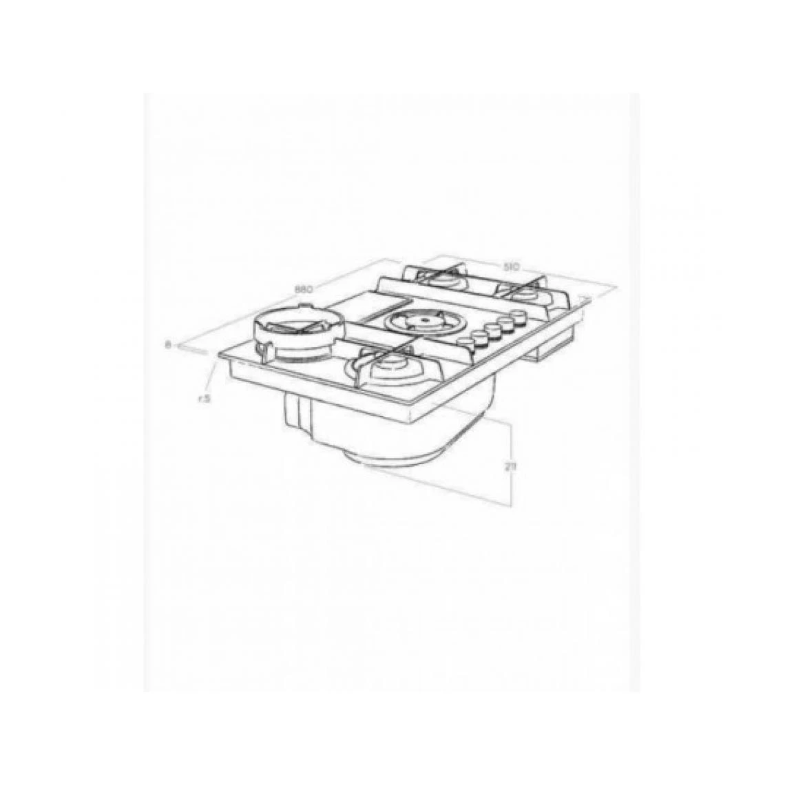 Elica Plaque Gaz Nikolatesla Flame BL/A/88 PRF0147740 Evacuation – Image 5