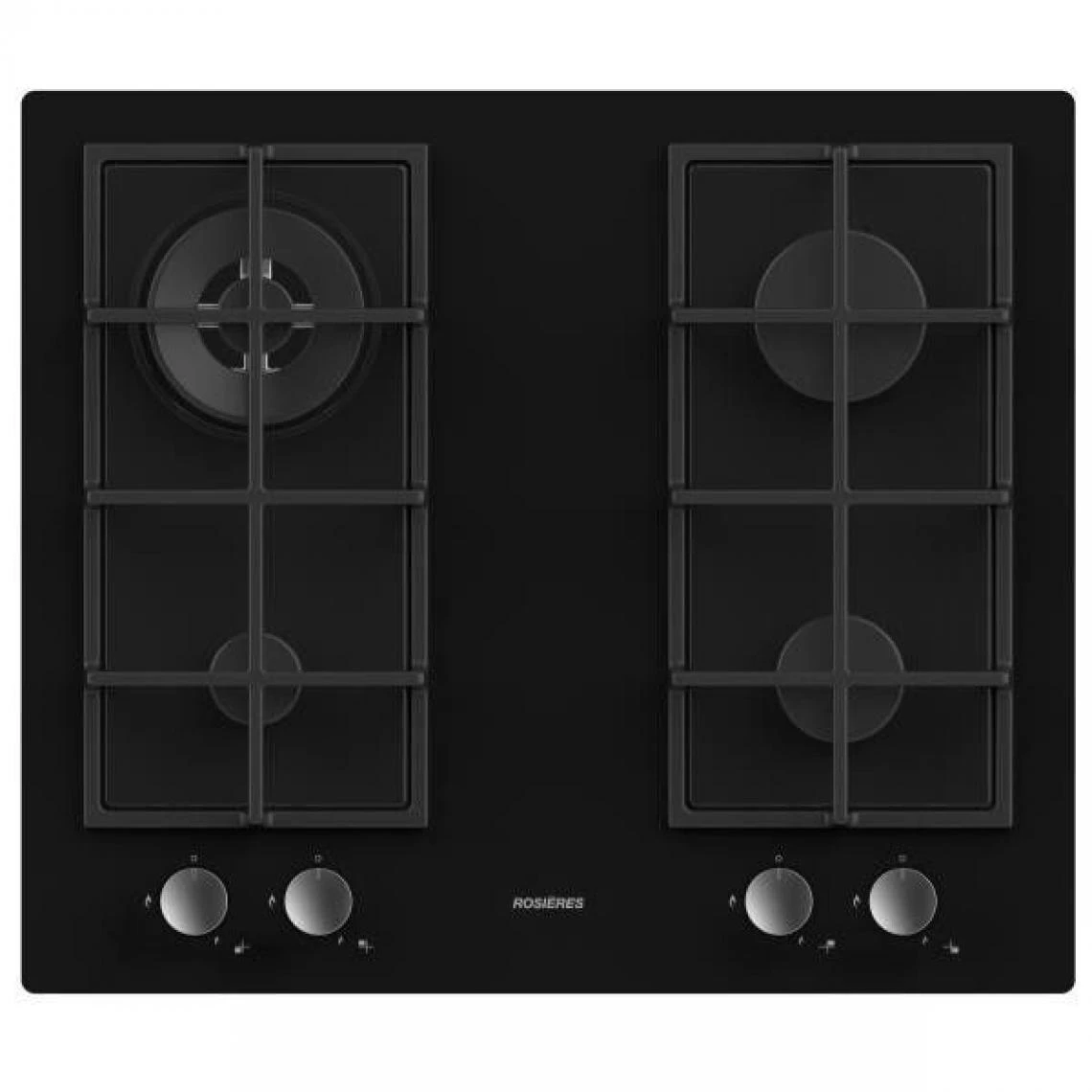 Table De Cuisson Gaz 60cm 4 Feux Noir - Rvg6br4sb - ROSIERES