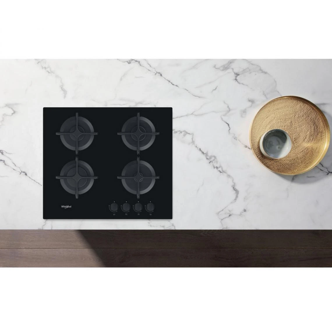 Table De Cuisson Gaz 60cm 4 Feux Noir - Gob616nb - WHIRLPOOL – Image 2
