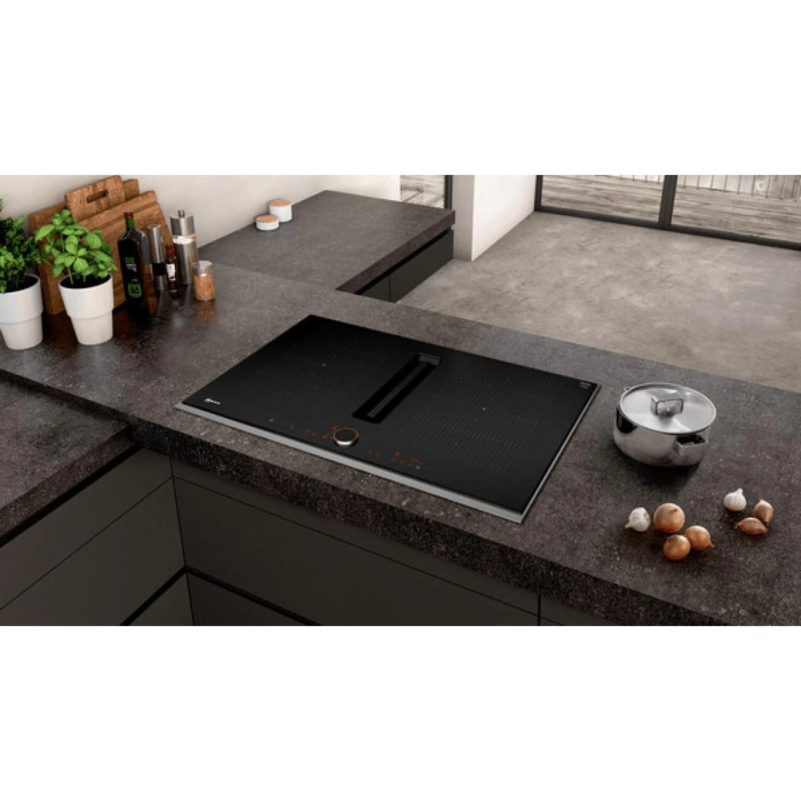 NEFF Table De Cuisson Aspirante Induction 83cm 4 Feux 7400w Noir - T58tl6en... – Image 5