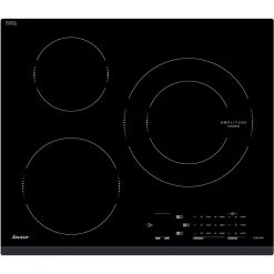 SAUTER Table De Cuisson à Induction 60cm 3 Foyers 7200kw Noir - Spi4360b - S...
