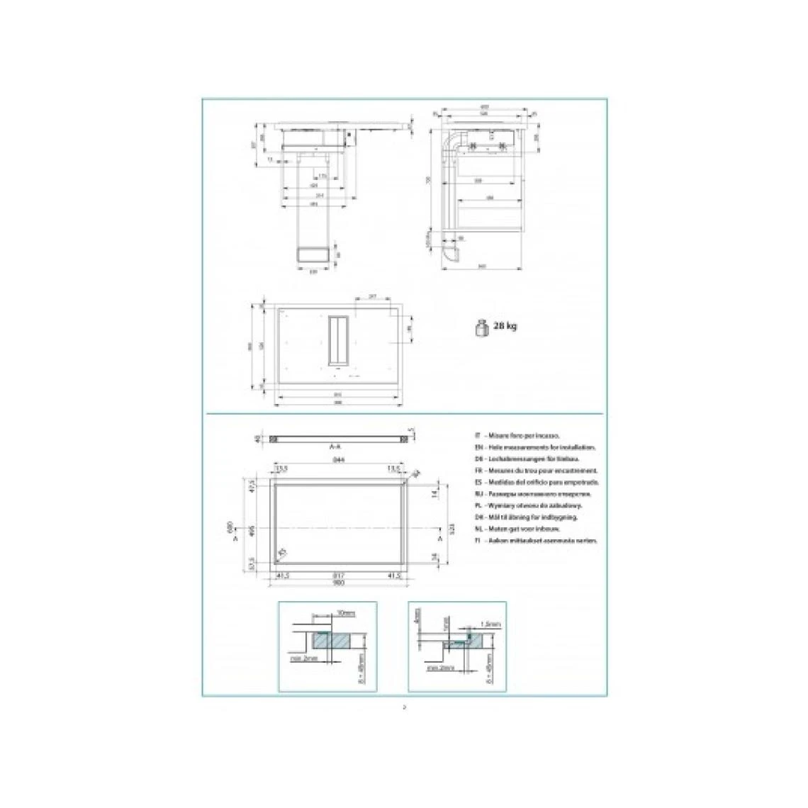 Falmec Plaque Induction Aspirante QUANTUMPRO3420 Double Bridge Total Flex – Image 4