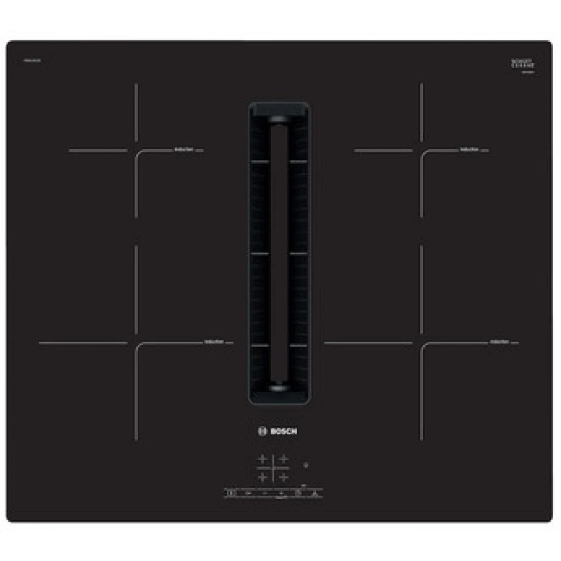Bosch Table De Cuisson Aspirante Induction 60cm 4 Feux 7400w Noir - Pie611b1...