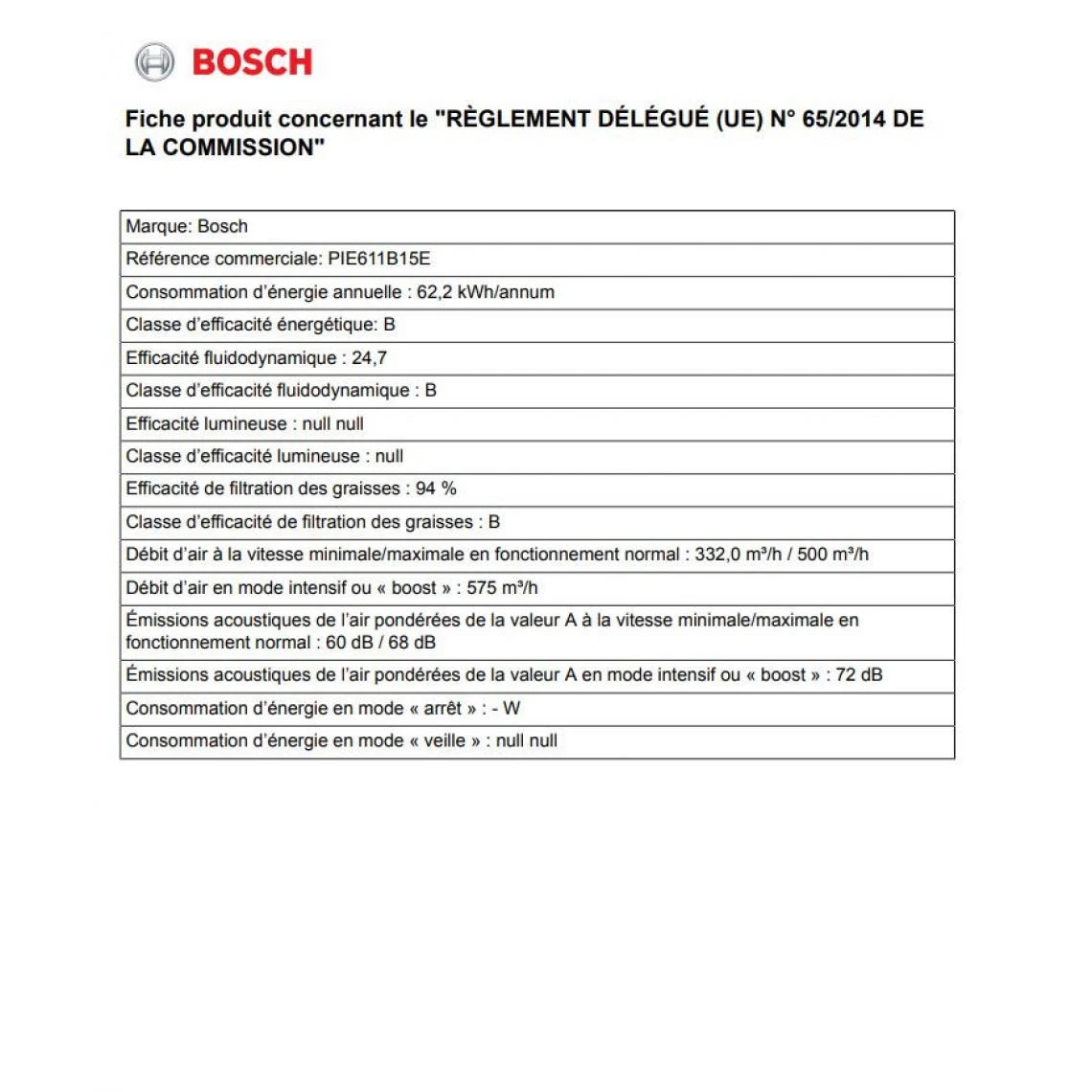Bosch Table De Cuisson Aspirante Induction 60cm 4 Feux 7400w Noir - Pie611b1... – Image 5