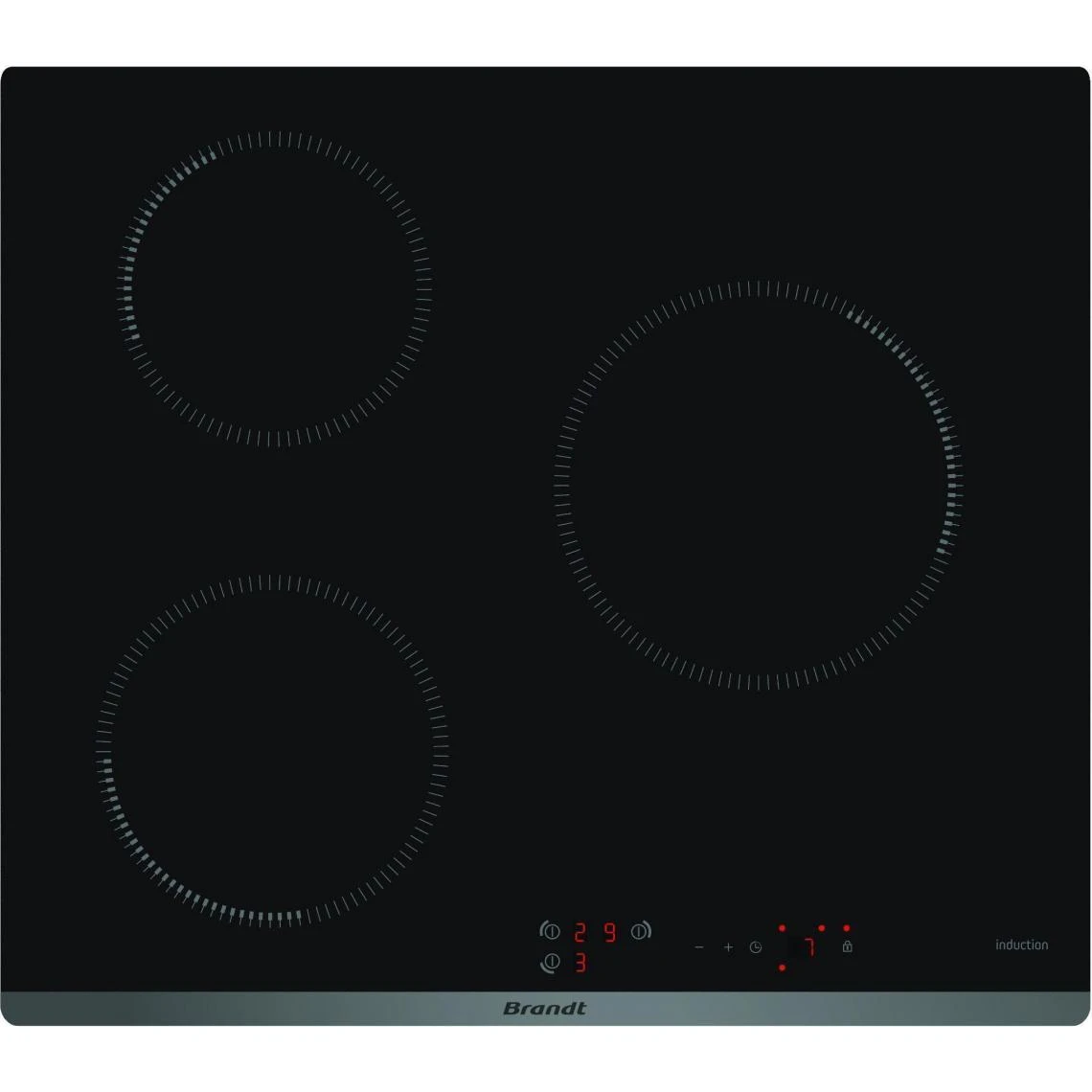 Table De Cuisson Induction 60cm 3 Feux 4600w Noir - Bpi6310b - BRANDT