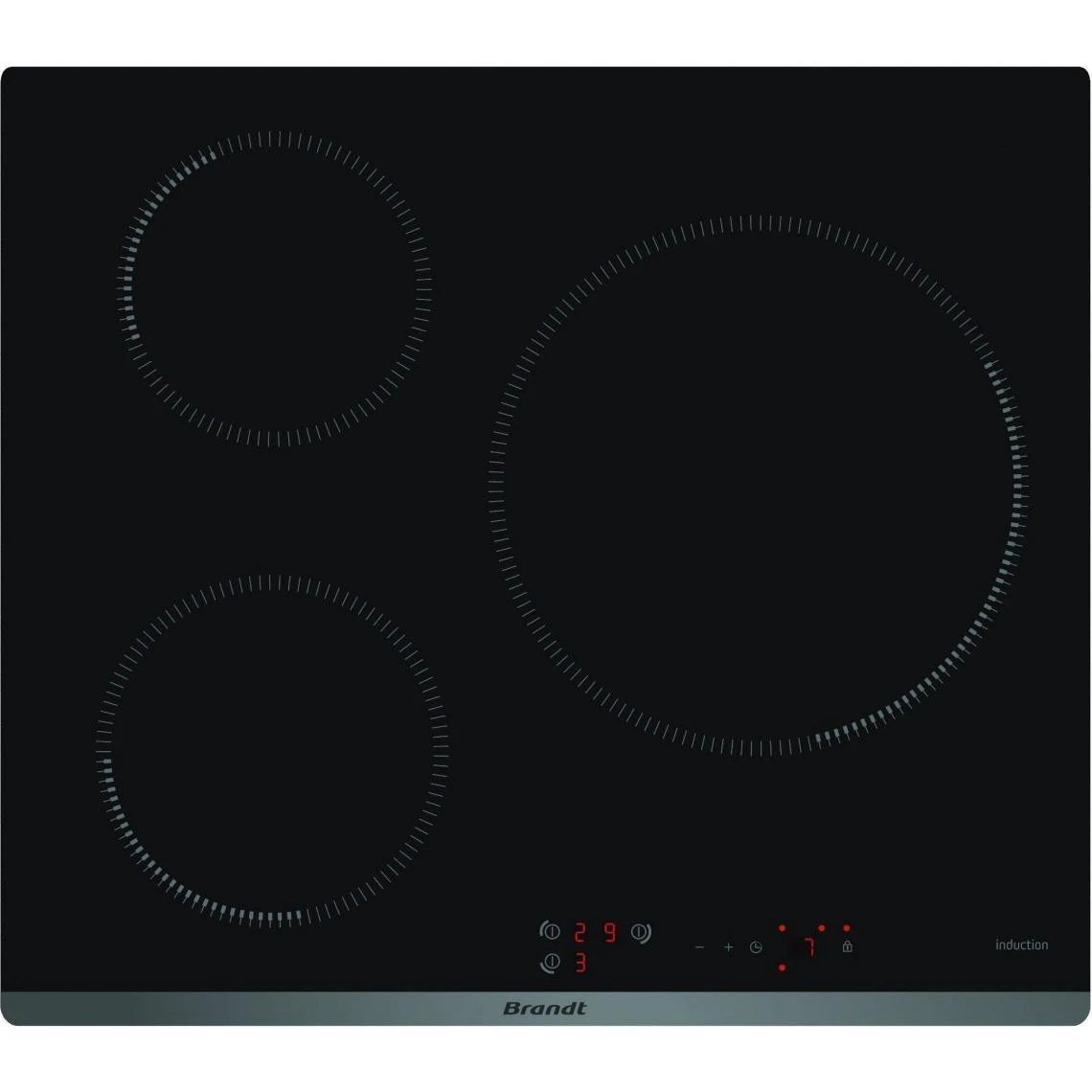 Table De Cuisson Induction 60cm 3 Feux 7200w - Bpi6314b - BRANDT