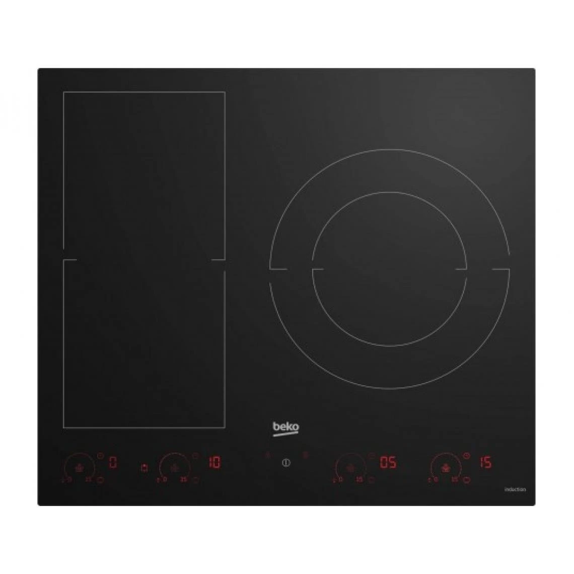 Beko Plaque Induction HII63800FHT 3 Foyers Dont 1 Zone Modulaire
