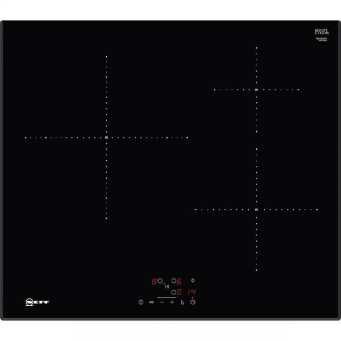 NEFF Table De Cuisson à Induction 60cm 3 Feux 7400w Noir - T46ub20x0 - NEF...