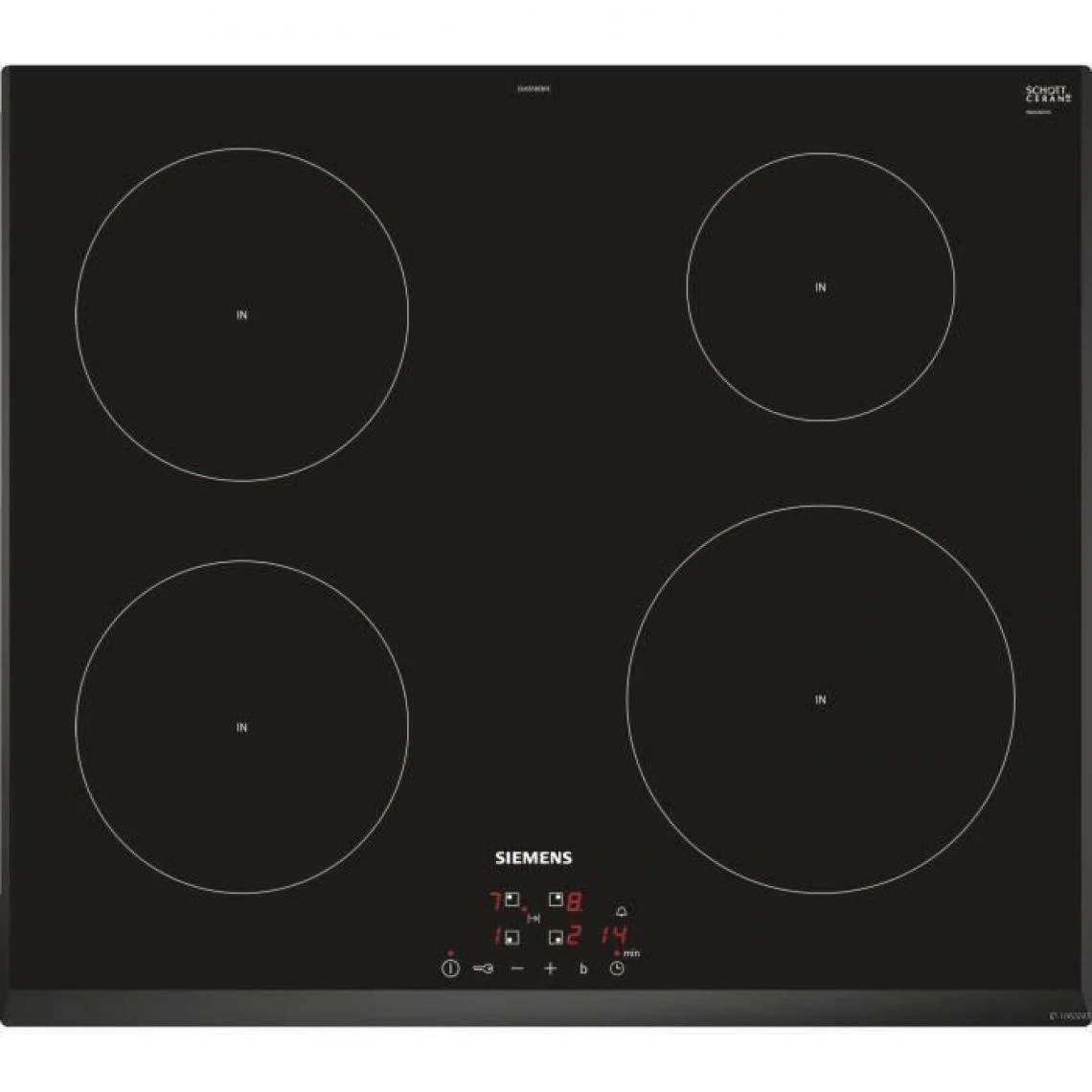 Siemens Table De Cuisson Induction 60cm 4 Feux 4600w Noir - Eu651beb1e - SIEME...